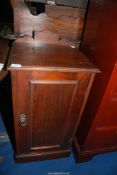 A small Satinwood pot cupboard with internal shelves, 16 1/2" x 14 1/2" x 30" high.