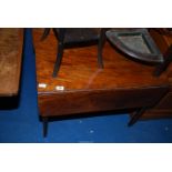 A Mahogany Pembroke table having a drawer to one end, 32" wide (20" closed) x 27" high.