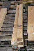 Five pieces of oak timber, 3'' x 2'' x 52'' long.