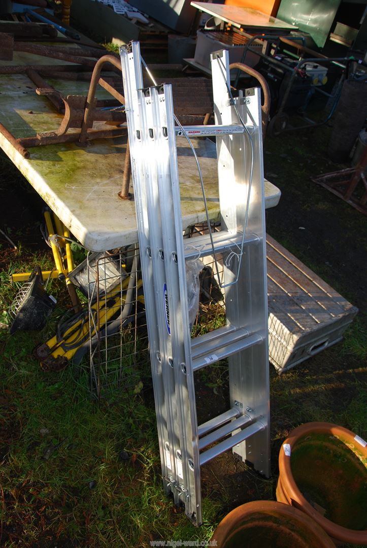 A 'Werner' triple loft ladder.