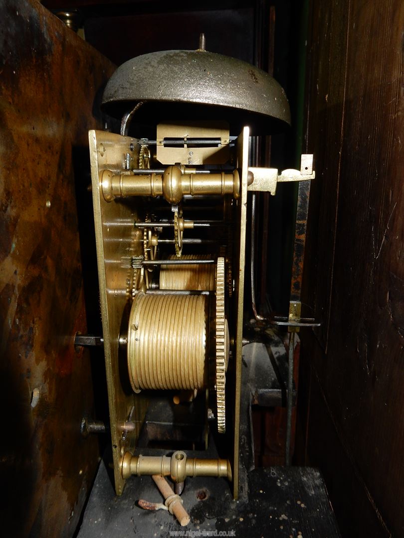 An Oak cased long-case Clock having an eight day movement striking the hours on a bell, - Image 10 of 11