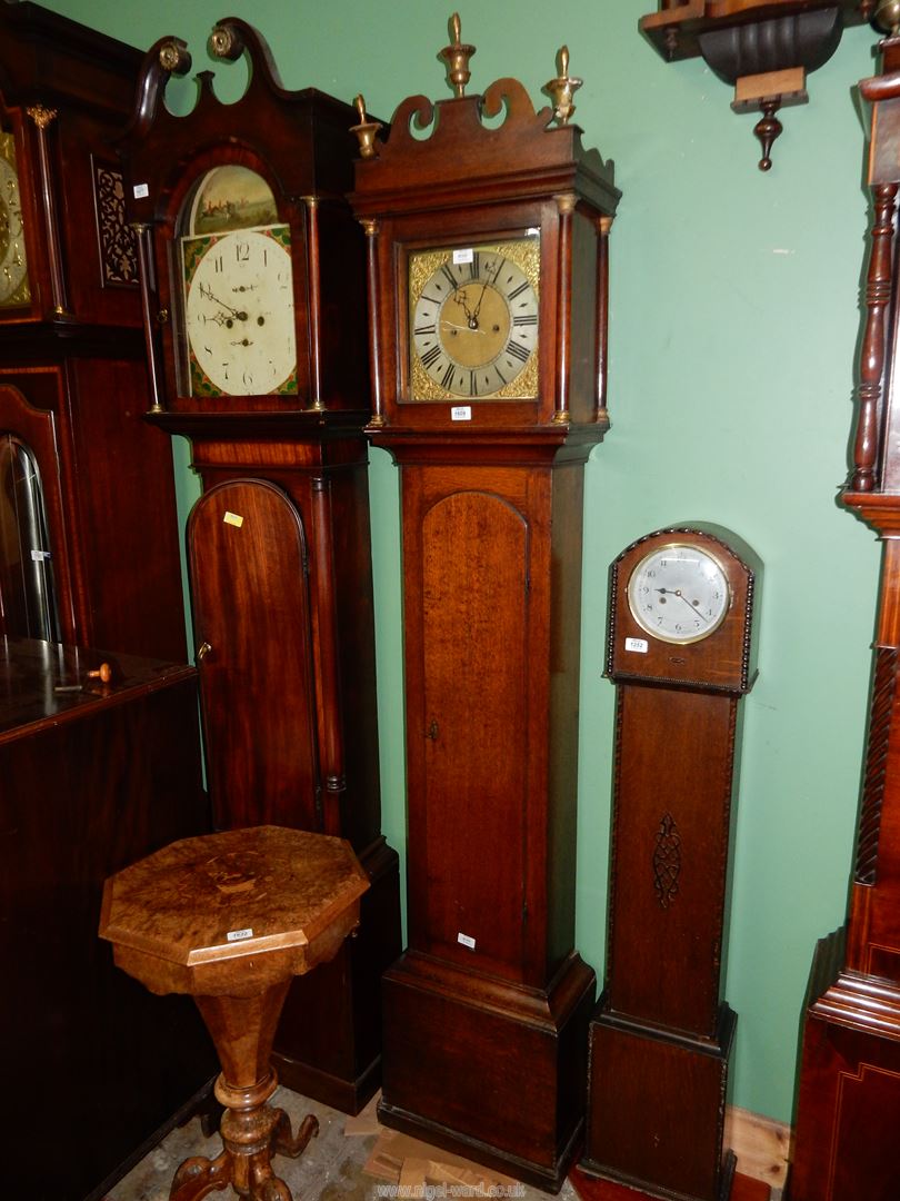 An Oak cased long-case Clock having an eight day movement striking the hours on a bell, - Image 4 of 11