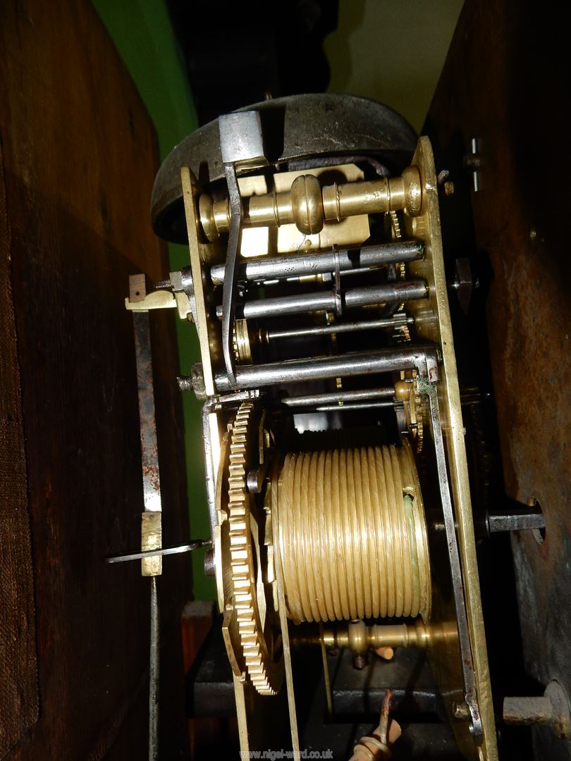 An Oak cased long-case Clock having an eight day movement striking the hours on a bell, - Image 9 of 11