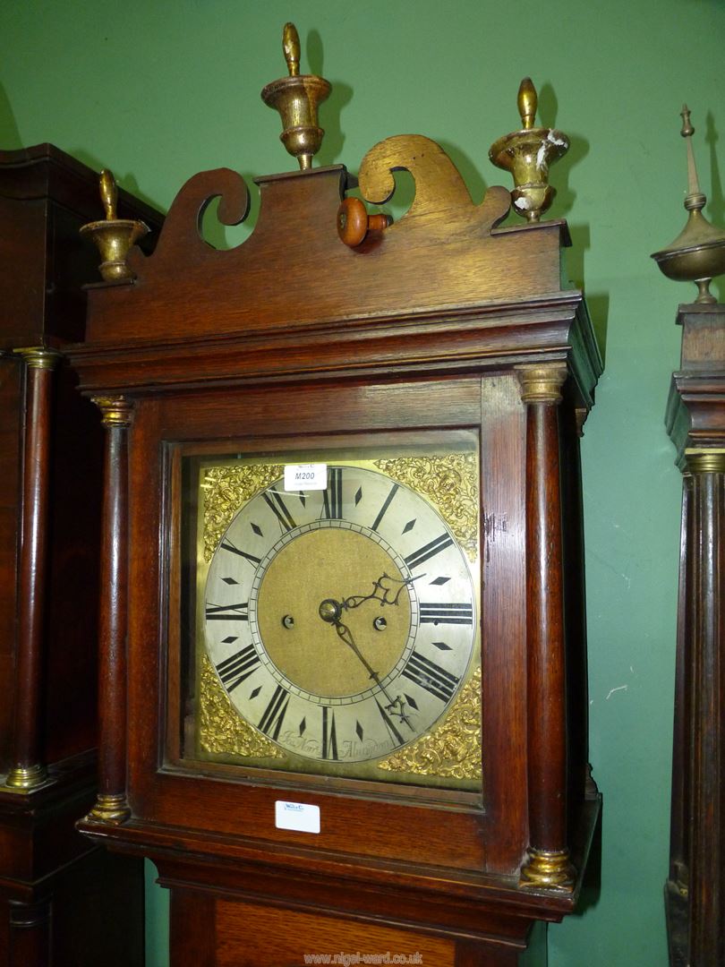 An Oak cased long-case Clock having an eight day movement striking the hours on a bell, - Image 2 of 11