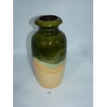 A West German Scheurich pottery vase in green to beige shades,