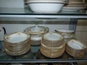 A good quantity of Hinode china dinnerware, chip to rim of a tea plate.
