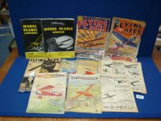 A quantity of vintage aircraft magazines including 'Flying Aces' 1935, '36 and '44,
