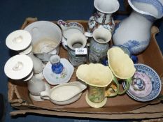 A quantity of china to include a Royal Winton Staffordshire plant pot,
