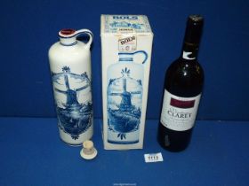 A bottle of 2005 vintage Claret and a bottle of Bols liqueur, boxed, both 75 cl.