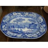 A 19th century meat plate by Podmore and Walker, impressed mark for 1834-59,