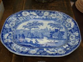 A 19th century meat plate by Podmore and Walker, impressed mark for 1834-59,