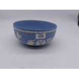 A good blue Wedgwood Jasperware fruit bowl, 8" diameter.