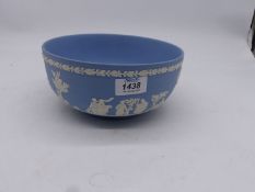 A good blue Wedgwood Jasperware fruit bowl, 8" diameter.