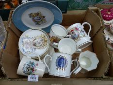 A quantity of Royal commemorative china including mugs, tankard, footed dishes, etc.