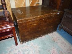 A stained Pine Blanket Box, 33½" x 19½" x 19" high.