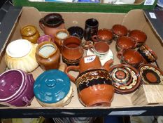 A quantity of Studio Pottery including coffee set, relish pots, jugs, etc.