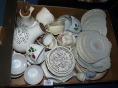 A quantity of china including Burleighware & Seltman, Solian ware dessert dishes etc.