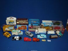 A quantity of models to include Corgi post van, Red telephone box, Kingsmart 1957 Chevrolet,