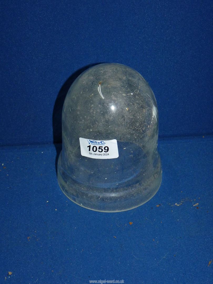 A small glass dome, 6'' tall.