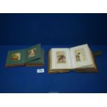 Two photograph Albums and contents dating from 1910, (clasp missing on one album).