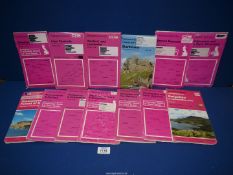 Twelve Ordnance Survey maps including Gloucester, Worcester and the Malverns, Lleyn Peninsula etc.
