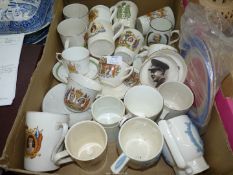 A quantity of royal commemorative china including Wedgwood Queens ware, Royal Doulton etc.