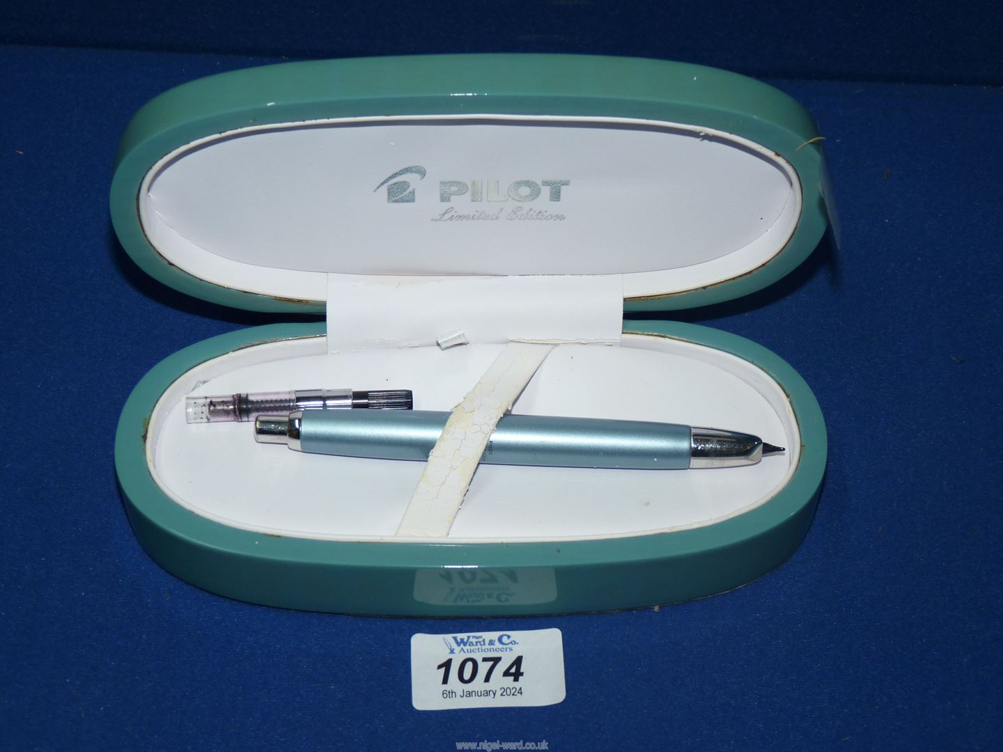 A Pilot retractable fountain pen, limited edition and cased, some wear. - Image 2 of 2