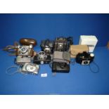 A quantity of cameras including Kodak Advantix F350, Coronet Twelve-20 colour filter model,