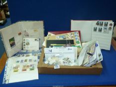 A quantity of stamp albums and loose stamps including First Day Covers, Vatican, Far East, Europe,