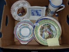 A quantity of plates including 'Cries of London', Crown Staffordshire, Royal Albert,