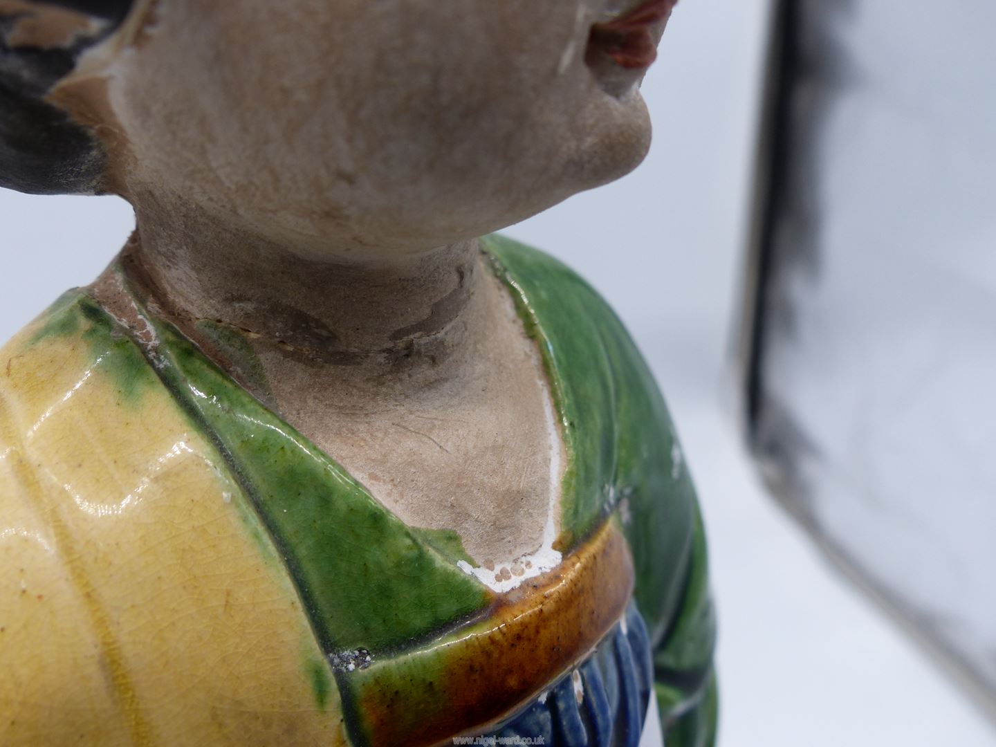 A Chinese pottery figure after a model of a Court lady from the Tang dynasty, 16 1/2" tall. - Image 4 of 5