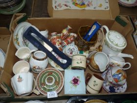 A quantity of china including an Aynsley teacup, Royal Grafton bread knife,