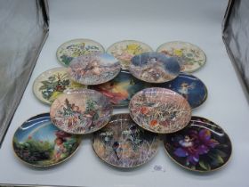 A quantity of display plates including six Coalport 'Frosty Mornings',