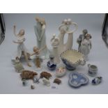 A quantity of ornaments and figures including Royal.