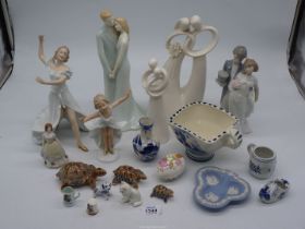 A quantity of ornaments and figures including Royal.