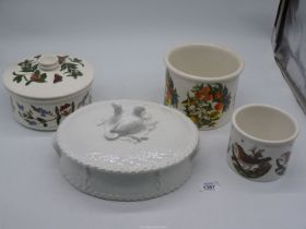 A small quantity of Portmeirion china including 'Oranges and Lemons' and 'Birds of Britain'