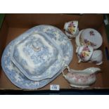A small quantity of china including Crown Royal part Teaset with orchid pattern,