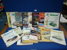 Twenty vintage 'The Autocar' magazines from 1952-1957.