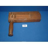 An all wood hand Rattle apparently used for gas warnings during the war and also frequently used