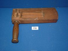 An all wood hand Rattle apparently used for gas warnings during the war and also frequently used
