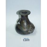 A small glass vase in Roman style, 3'' tall.