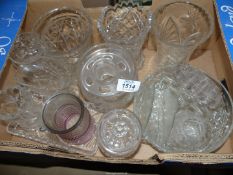 A quantity of glass to include Waterford and Tudor glass, etc., vases, etc.