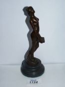 An Art Deco style bronze figure of a girl, 7 3/4'' tall.