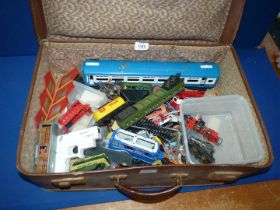 A case of miscellaneous model cars and trains, a/f.