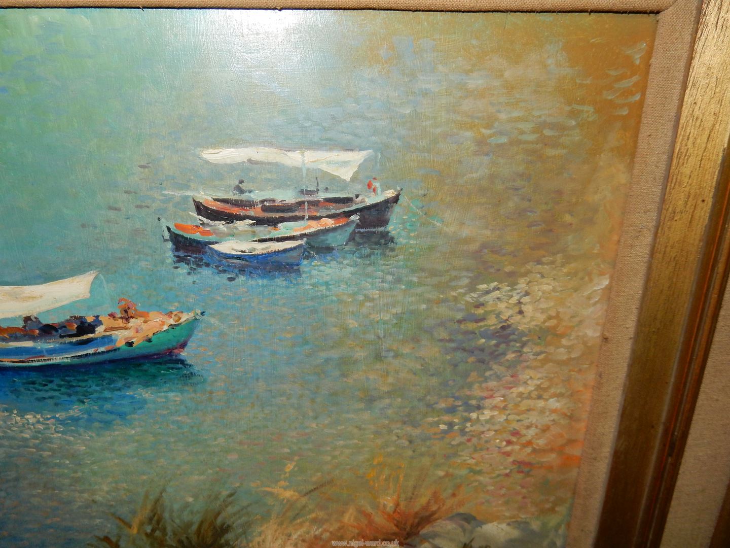 A framed Oil on board of a seascape from Paxos, signed lower left Matt Bruce (RI), - Image 7 of 9