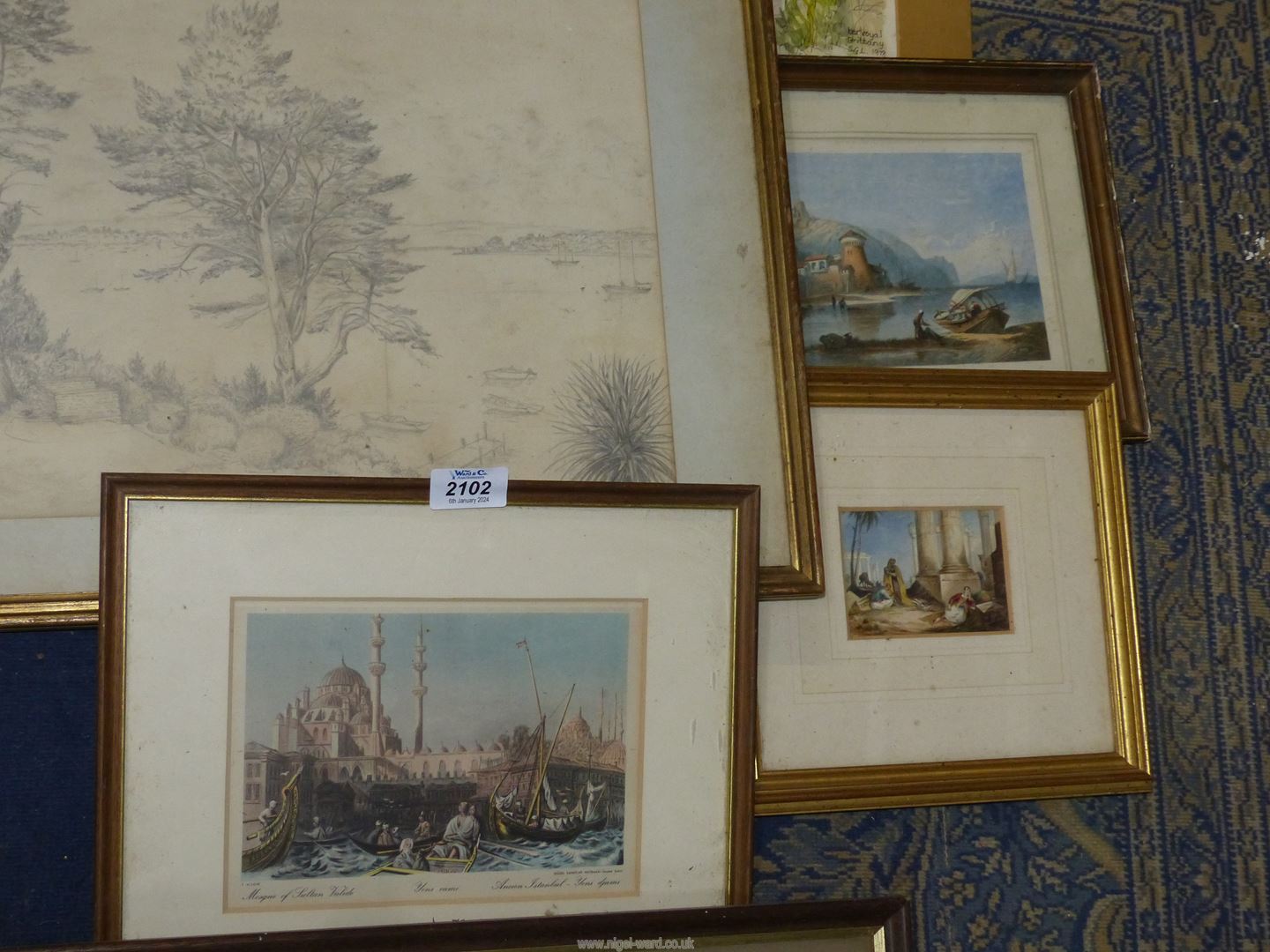 A quantity of prints including 'Istanbul Ve Sarayburnu', The Mosque of Sultan Valide, - Image 4 of 15