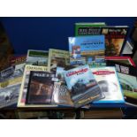 A quantity of books on railways to include Twilight of The Great Trains, Along Lost Lines,