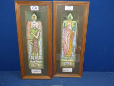 A pair of framed and mounted Watercolours of St. Joseph and St.