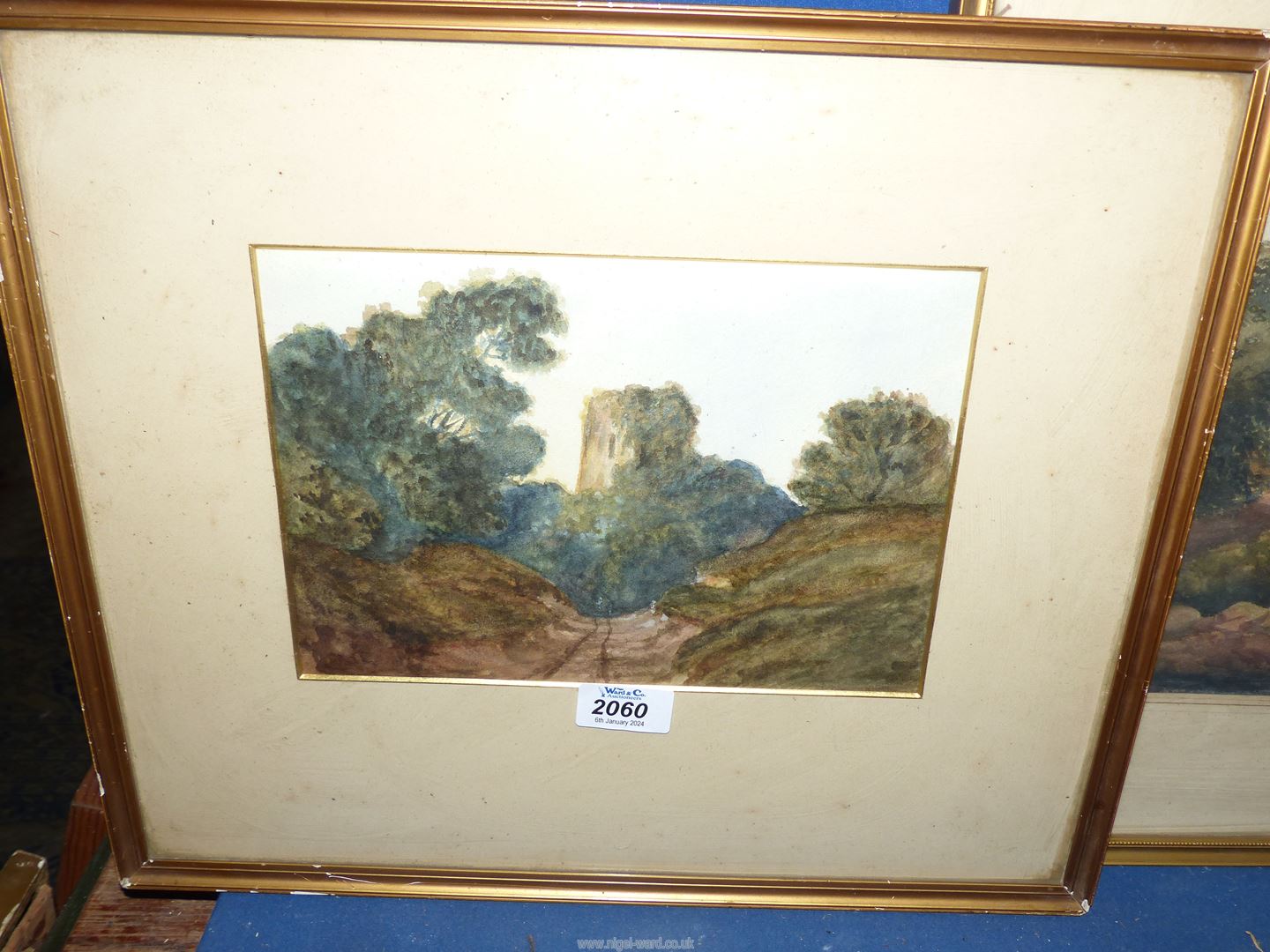 Three early 20th century Watercolours, one signed Clark. - Image 2 of 4