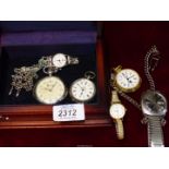 A small quantity of pocket and wristwatches including Swiss silver pocket watch,